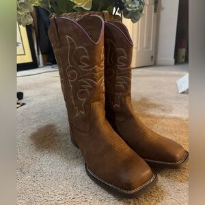 Shesole Brown Midcalf Cowboy Boots-NIB-Size 11